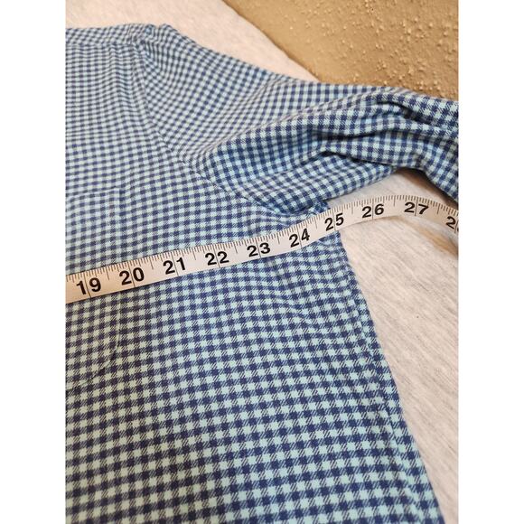 Vineyard Vines Men's Blue Checked Stretch Long Sleeve Button Down Shirt Size XL - Picture 4 of 5